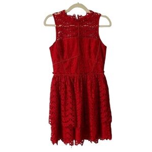 ⭐️ Adelyn Rae red lace dress- size small